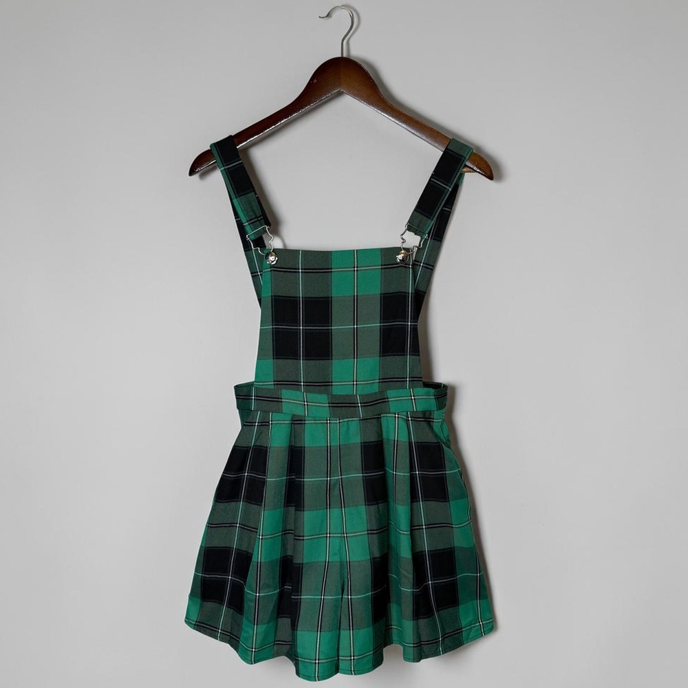 Collectif x ModCloth Hani Pinup Tartan Plaid Playsuit Short Overall Romper NEW